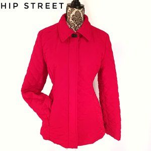 GEOFFREY BEENE Quilted Zip Front Jacket S